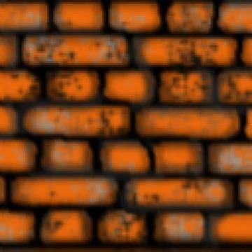 Pixel 8 bit drawn colored brick tile square pattern Illustrazione stock