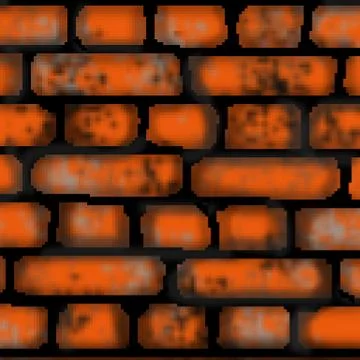 Pixel 8 bit drawn colored brick tile square pattern イラスト素材