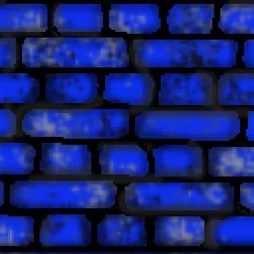Pixel 8 bit drawn colored brick tile square pattern Illustrazione stock