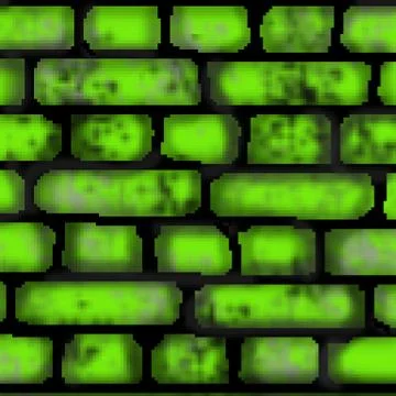 Pixel 8 bit drawn colored brick tile square pattern イラスト素材