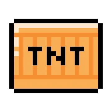 Pixel 8-bit TNT Dynamite Object as Video Game Style Element Vector Illustration イラスト素材