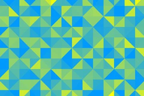 Pixel abstract mosaic background. Blue and yellow checkered pattern. Illustrazione stock