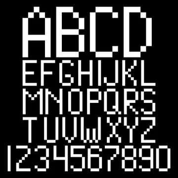 Pixel alphabet Stock Illustration