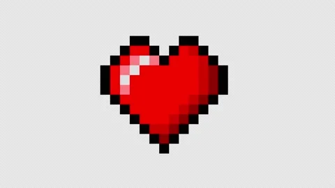 Pixel animation of a heart. Stock Footage 169762631
