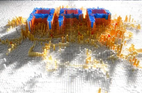 Pixel App Concept Stock Illustration