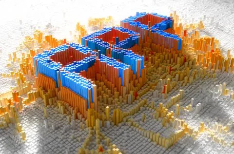 Pixel App Concept Stock Illustration