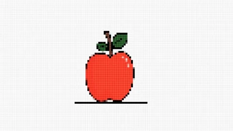 Pixel apple Stock Footage 289039768