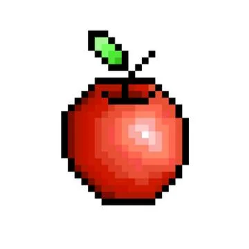 Pixel an apple Stock Illustration