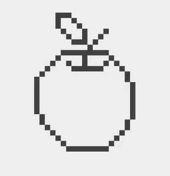 Pixel an apple Stock Illustration