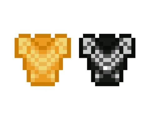 Pixel armor image. for game asset vector illustration Stockillustratie
