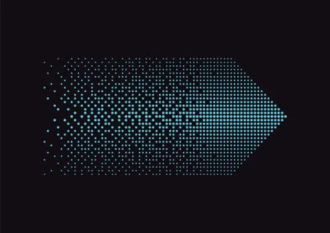 Pixel arrow abstract Stock Illustration