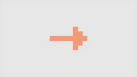 Pixel Arrow Animation Loop Transparent Stock Footage 320212756
