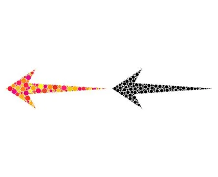 Pixel Arrow Left Mosaic Icons Illustrazione stock