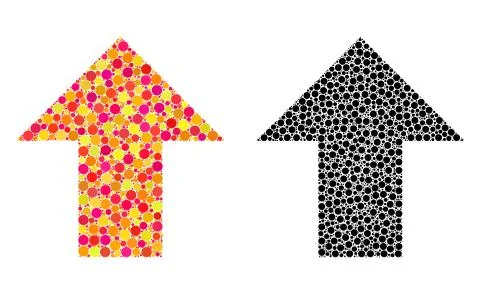Pixel Arrow Up Mosaic Icons Stock Illustration