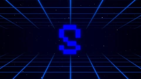 Pixel Art 10 Second Countdown Timer Retro Arcade Style Stock Footage 311717034