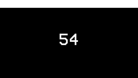 Pixel Art 60 Second Countdown Timer with Animated White Wipe Background Stock Footage 273582434