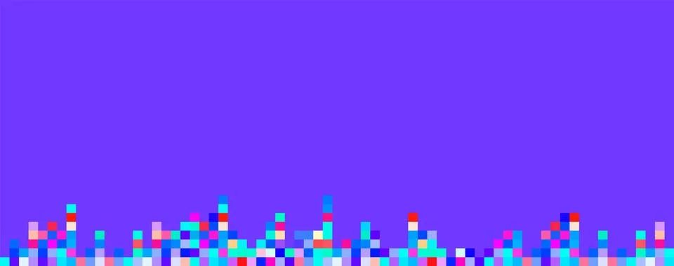 Pixel art 8-bit background in purple color illustration Stock Illustration