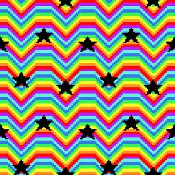 Pixel art in 8bit 32 bit grid colorful color Stock Illustration