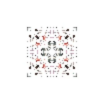 Pixel art abstract geometric pattern. Vector illustration for your graphic desig 库存插图