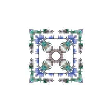 Pixel art abstract geometric pattern. Vector illustration for your graphic desig 스톡 일러스트