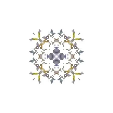 Pixel art abstract geometric pattern. Vector illustration for your graphic desig 스톡 일러스트