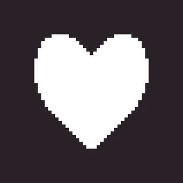 Pixel art abstract heart shape icon Stock Illustration
