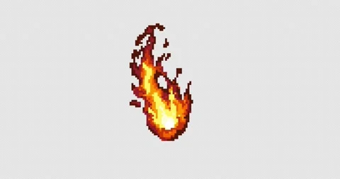 Pixel Flame Animation Stock Footage ~ Royalty Free Stock Videos | Pond5
