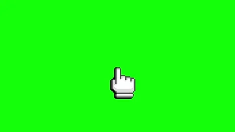 Pixel art animation of a white hand cursor clicking Stock Footage 310744214