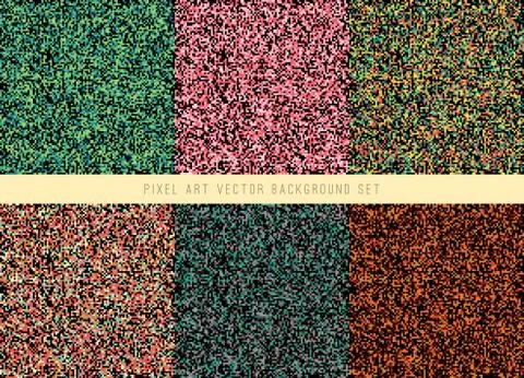 Pixel Art Backgrounds Stock Illustration