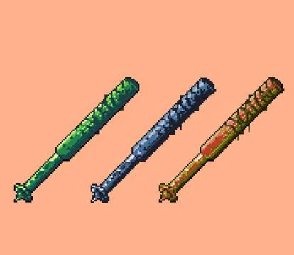 Pixel art of baseball Illustrazione stock