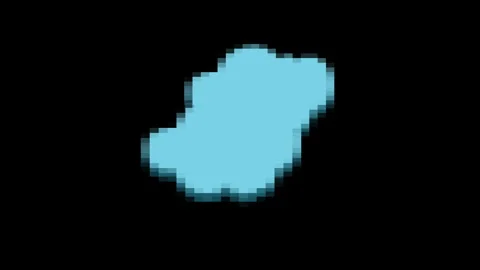 Pixel Art Blue Cloud Dark Background Animation 動画素材 339560645
