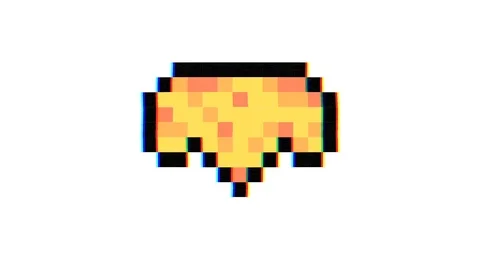 Pixel Art Bomb Explosion with Glitch Effect. 4K Animation. Stock Footage 93875376
