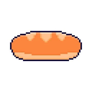 Pixel art Bread game asset design Stock Illustration