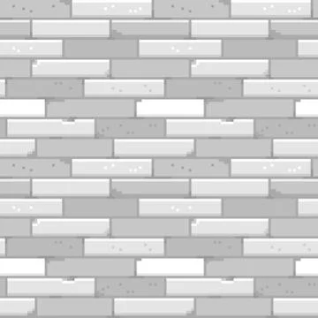 Pixel art brick wall seamless pattern. 스톡 일러스트