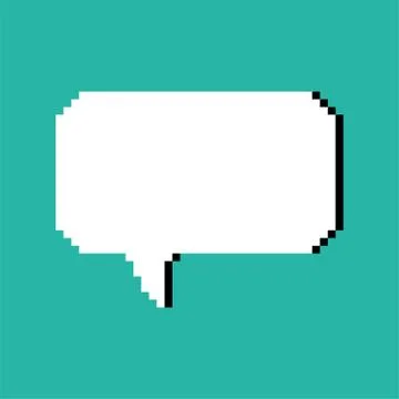 Pixel art bubble speech. Place for text. Vector Illustrazione stock