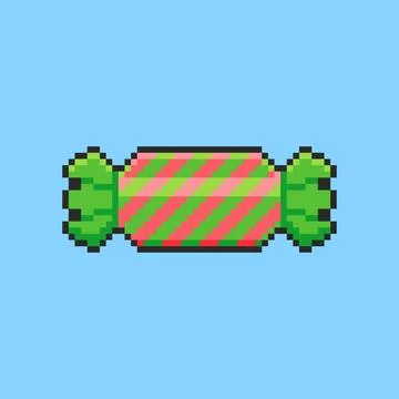 Pixel art Candy game asset design Ilustración de archivo