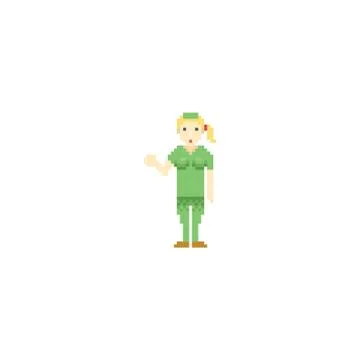 Pixel art character Stock Illustration