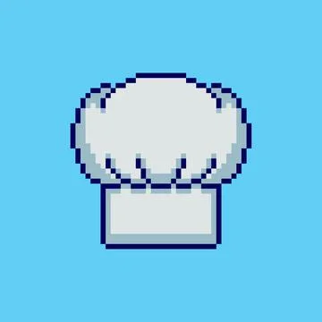 Pixel art Chef Hat game asset design Stock Illustration