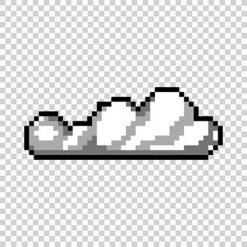 Pixel art cloud and smoke graphic vector Illustrazione stock