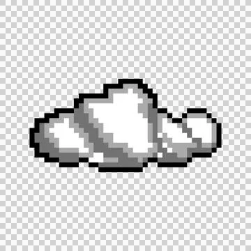 Pixel art cloud and smoke graphic concept Illustrazione stock