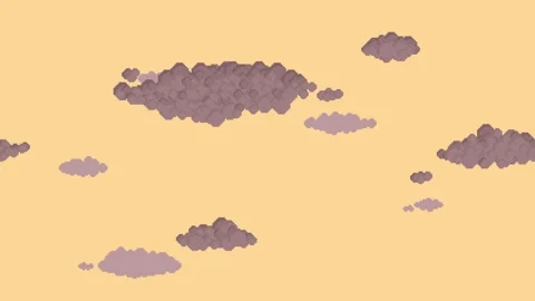 Pixel Art Cloud Parallax Loop Stock Footage 331232603