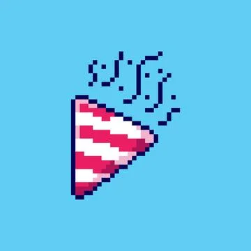 Pixel art Confetti Explosion game asset design 스톡 일러스트