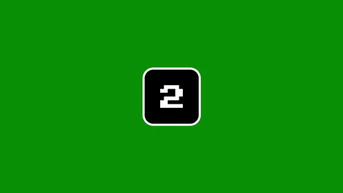 Pixel art countdown animation sequence with go message on green screen Stock Footage 340027921