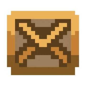 Pixel art crate Stock Illustration