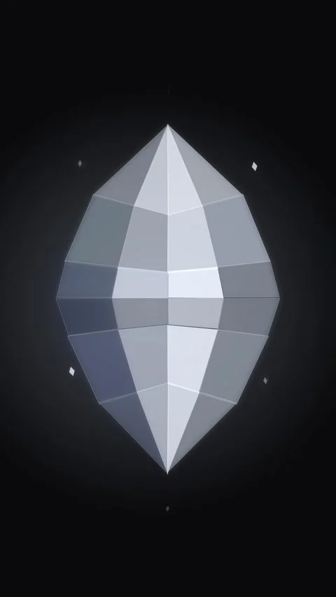 Pixel art crystal diamond animation loop, retro gem shape, video game element Stock Footage 346739432