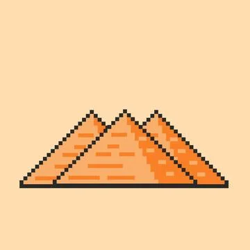 Pixel art Desert Pyramids game asset design Stock-Illustration