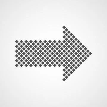 Pixel art design of Arrow. Vector illustration. Stock Illustration