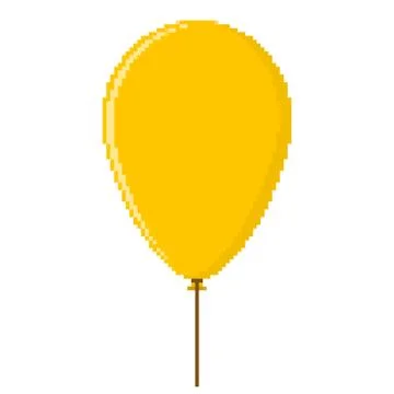 Pixel art design of the Balloon. Vector illustration. Stock Illustration