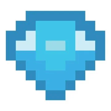 Pixel art diamond Stock Illustration