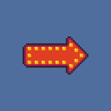 Pixel art Direction Arrow game asset design Stock Illustration